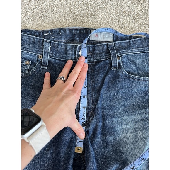 AG Adriano Goldschmied  DenimJeans 32x 34 Medium Wash Blue Straight Leg - Picture 8 of 9